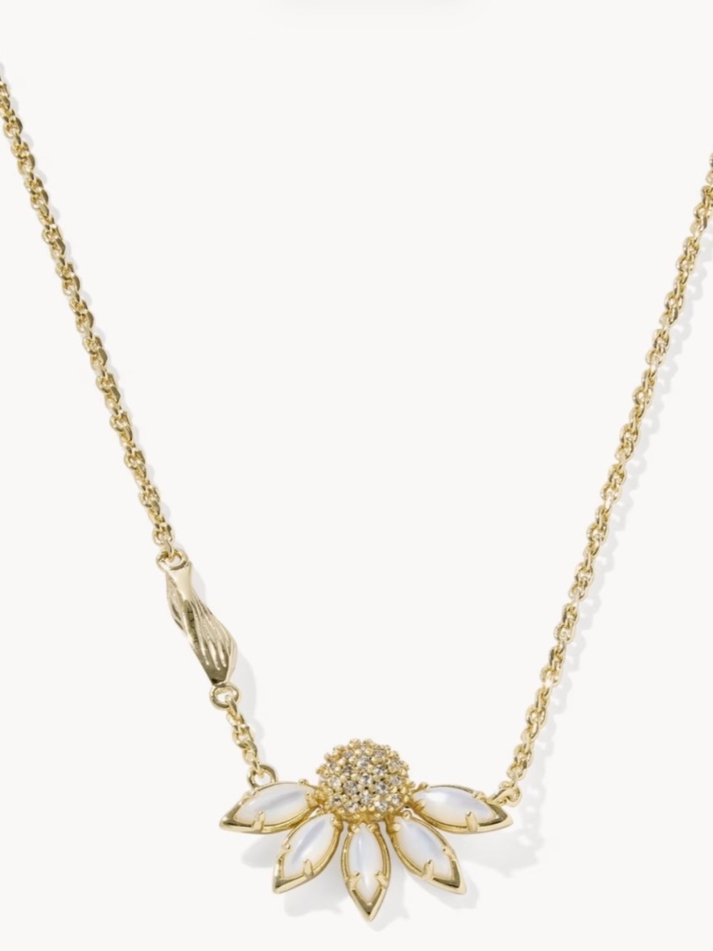 Kendra Scott Anya Flower Short Pendant Necklace in Ivory Mix